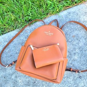 Kate Spade bookbag purse and wallet